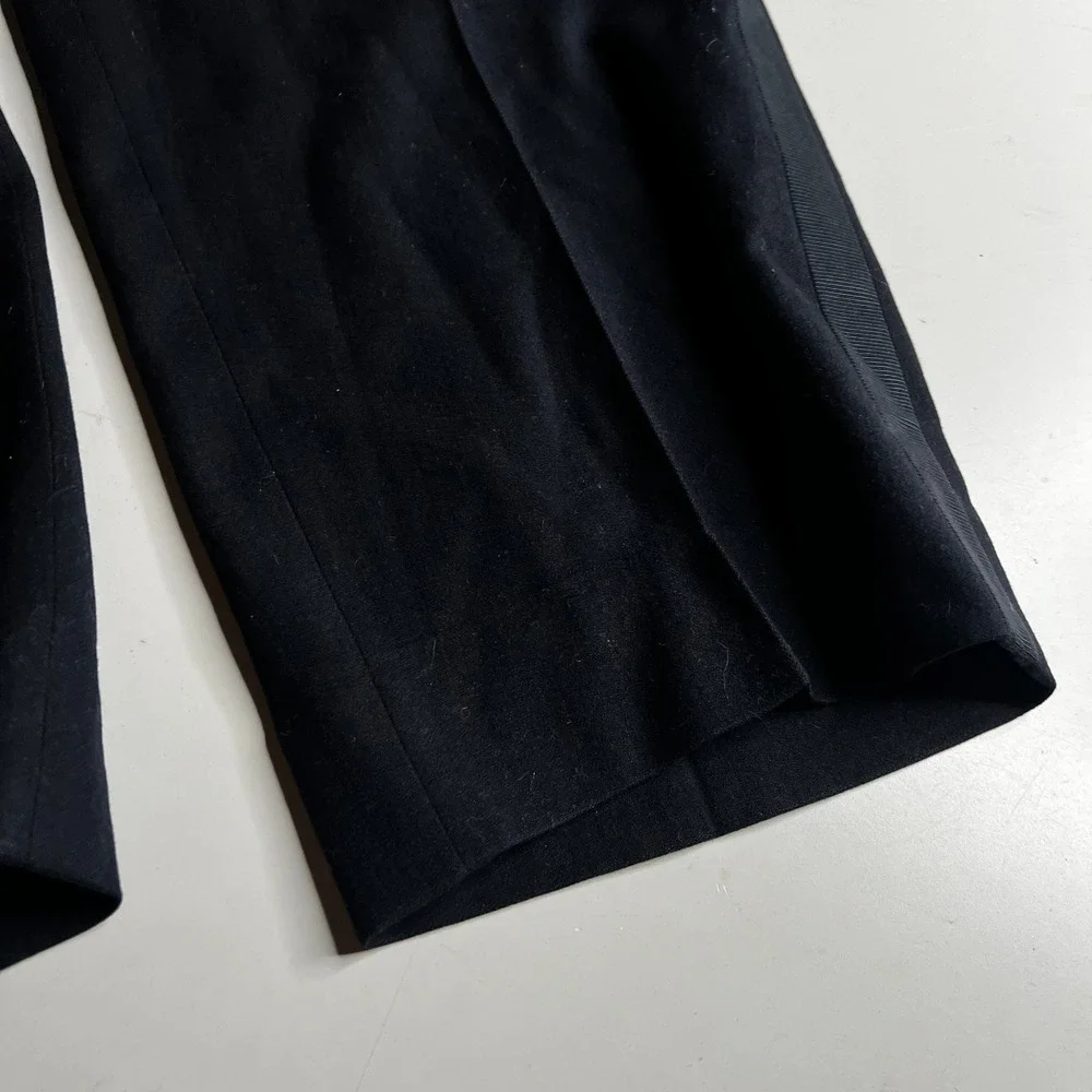 Vintage 1950s 60s Tuxedo Trousers Talon Zipper Pleated Wool Formal Pants 33